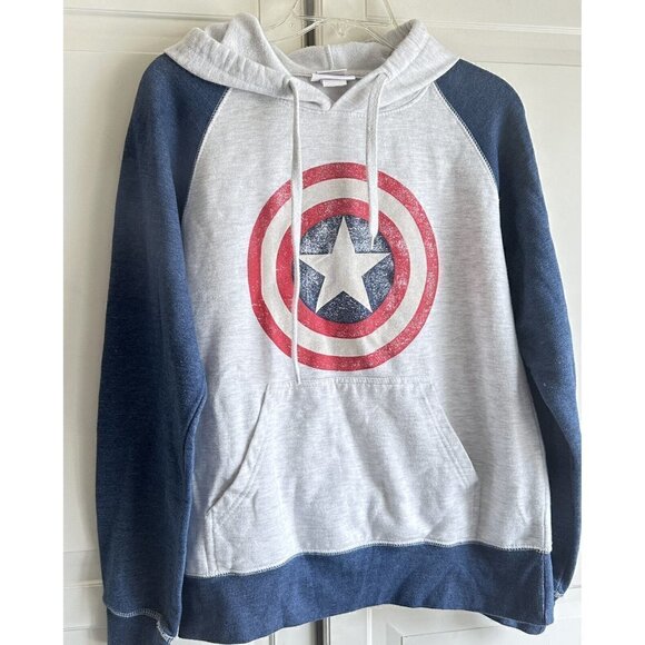 Universal Studios Captain America Marvel Pullover‎ Hoodie Size Medium Sweatshirt - Picture 1 of 9